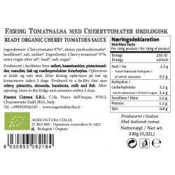 Salsa Pronta di pomodoro ciliegino kologisk 330 gr-Frdig tomat sauce 
