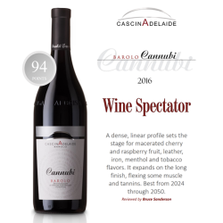 6 fl.  "Cannubi" Barolo DOCG 2016