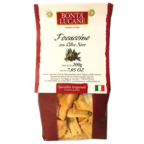 Focaccette med sorte oliven