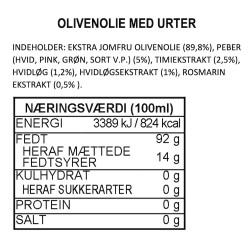 Aromatisk Olivenolie "Liguriske urter" 0,10 lt.