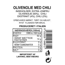 Aromatisk Olivenolie "Chili" 0,10 lt.