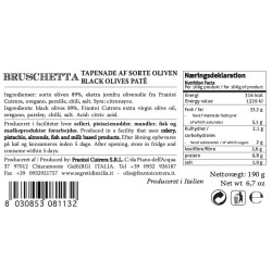 Bruschetta di Olive Nere - Bruschetta tapenade af sorte oliven