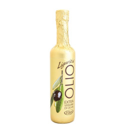 Olivenolie Extra Virgin "Liguritio" i guldfolie 0,50 lt.