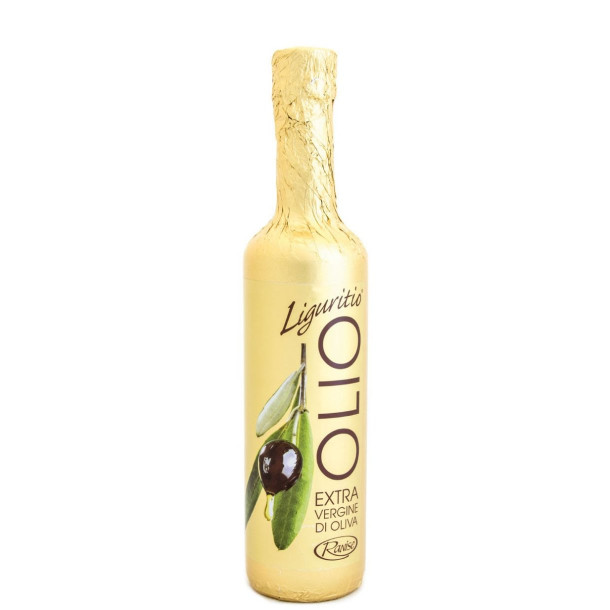 Olivenolie Extra Virgin "Liguritio" i guldfolie 0,50 lt.
