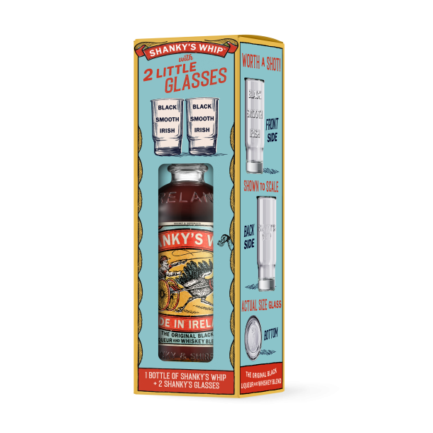 Gaveske Shanky's Whip + 2 shotglas