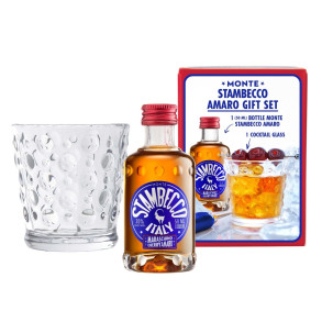 Gaveske 1 Stambecco Maraschino Cherry Amaro 35% 5 cl + 1 Glas