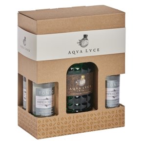 Gaveske med Aqva Lvce Gin  Navy Strenght - LIMITED EDITION + 4 Tonic