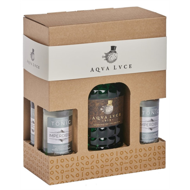 Gaveske med Aqva Lvce Gin  Navy Strenght - LIMITED EDITION + 4 Tonic