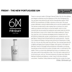 Friday Chic Gin Glas 6 styk