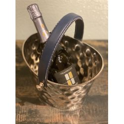 Vinkler hamret stl med kunstskinds hank bl