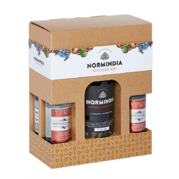 Gaveske med Normindia  Barrel Aged Gin 44,1% + 4 tonic
