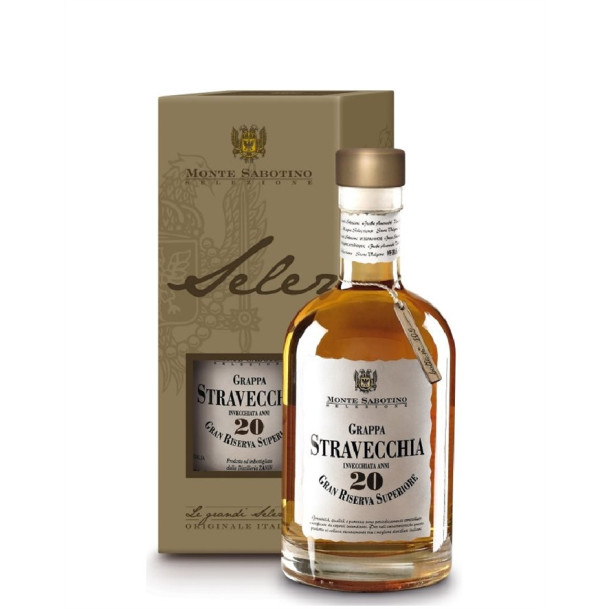 "Monte Sabotino" Grappa Stravecchia 20 rs Gran Ris. Sup. 40%, 70 cl.